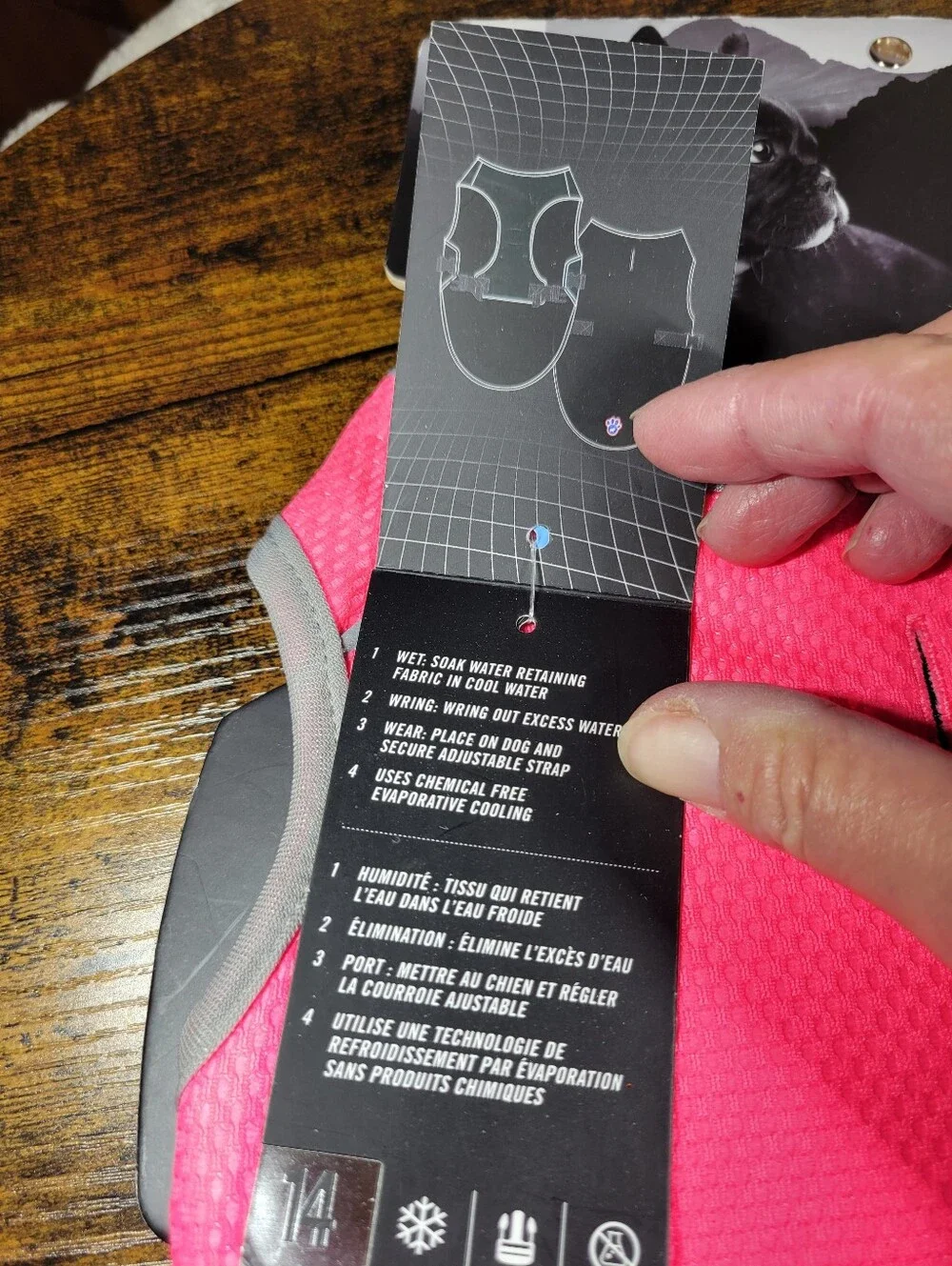 Canada Pooch Chill Seeker Cooling Vest - Hot Pink & Gray